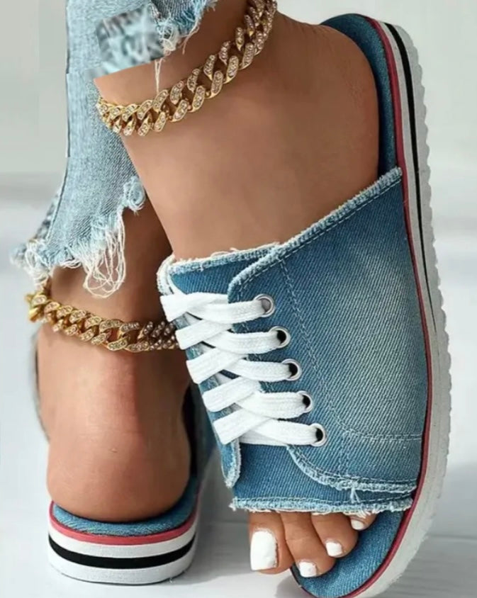 Denim Slippers