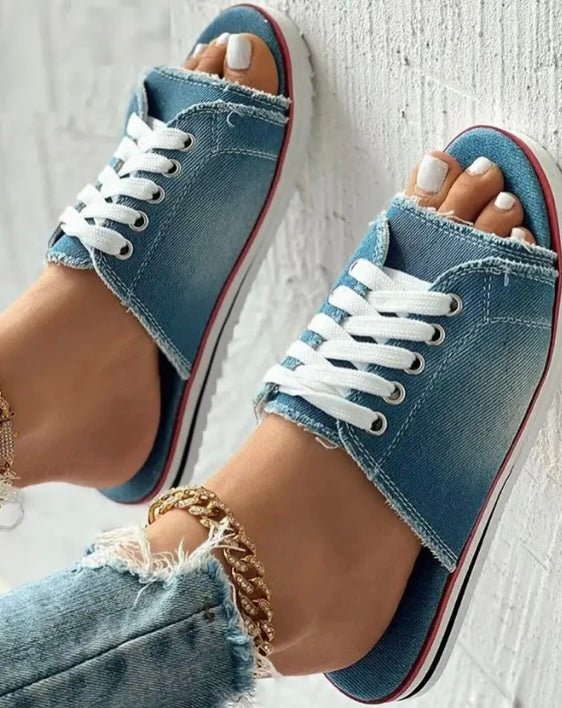 Denim Slippers