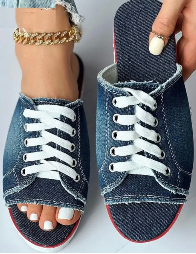 Denim Slippers