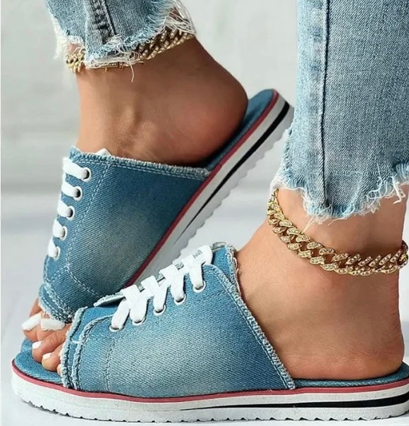Denim Slippers