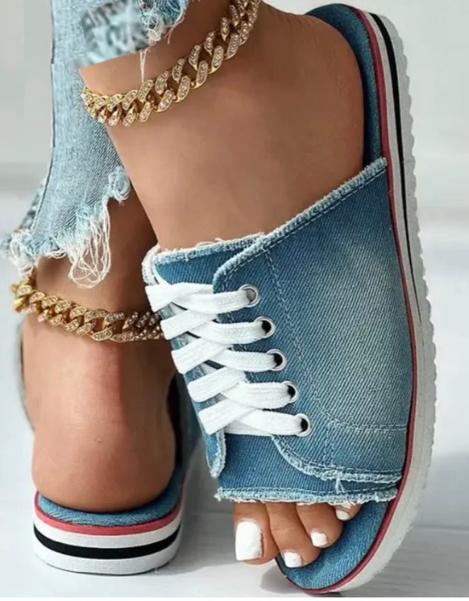 Denim Slippers
